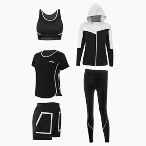 Womens Gymnastics Yoga Sportswear Set Long Sleeve Loose Fit Quick Dry Hat Shirt Running Outfit 2023 Trendy Cotton Nylon