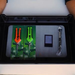 ถาดทริม Trimming Tray Set 150 ไมครอน แถมกรรไกร 2 ชิ้น + แปรงปัด + แว่นขยาย Trim Bin ทริมดอกสมุนไพร