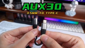 BAVIN AUX30 Earphone Headphone Adapter w/ Female Type-C to 3.5mm USB Connector & Audio AUX Cable Nylon Braided for Type-C Phone for Huawei /xiaomi /Sam /etc. Series