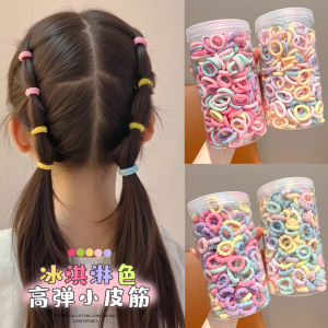 High Elasticity Baby Girl Towel Circle Hair Bands Non-Damaging Children Hair Accessories Colorful Infant Thumb Loop Hair Ties