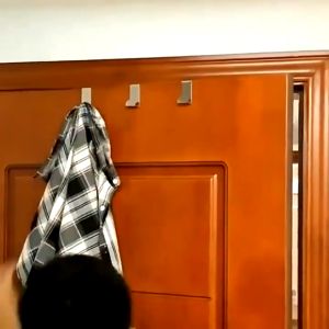 2Pcs Z-Shaped Door Back Hook Stainless Steel Towel Hanger Bathroom Cabinet Storage Hook Keychain Coat Organizer Racks Kitchen Drawer Nail Free Hook