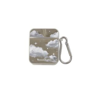 Creative mirrored clouds Airpods Pro Case Airpods 1/2/3 Case Bluetooth Headset Case Anti-fall Soft Silicone Protection Case With hook up