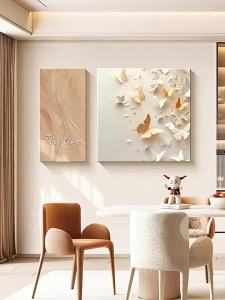 HAOJIUBUJIAN | Cream Style Abstract Floral Art Wall Hanging Painting