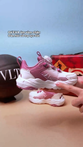 Giày Thể Thao Bé Gái HOBIBEAR GS8537G Khóa Xoay Thông Minh Đế EVA Chống Trượt Êm Nhẹ