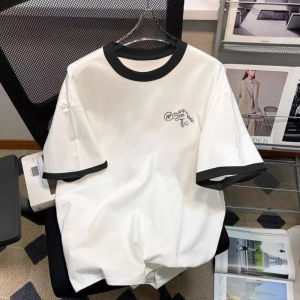 Áo Thun Nam Tay Ngắn Mùa Hè Phong Cách Mỹ Rộng Rãi Thường Ngày in Họa Tiết Hoạt Hình Cotton Thoáng Khí Thoải Mái