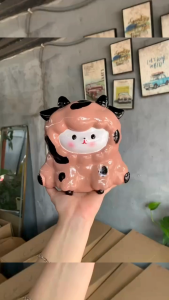 Heo đất Tiết Kiệm - Cừu Sừng Nhỏ - siêu xinh  [18x17x15] quà lưu niệm quà tặng lợn đất  ống heo tiết kiêm.  Ống Tiết Kiệm Đựng Tiền. Hộp tiết kiệm