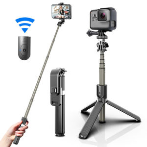 Zeallion Xách Tay Gậy selfie Bluetooth Không Dây Với Tripod Mở rộng giá đỡ 1 chân có thể gập lại Cho IOS Android iPhone máy ảnh GoPro