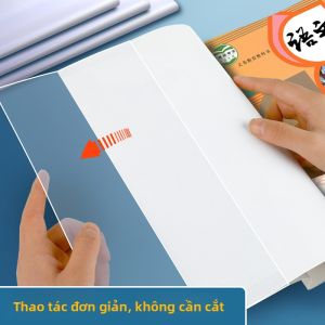 NICAIXIONG | Bộ Bảo Vệ Sách Màng Nhựa Mờ Tự Dính 16K Cho Trường Học