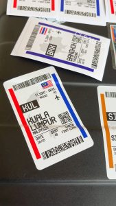 Luggage Sticker Travel Boarding Pass Waterproof Airline Ticket Vinyl Decal Laptop & Notebook