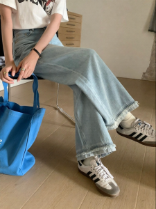imimtuan | Quần Jeans Đùi Rộng Cổ Điển Dáng Xòe