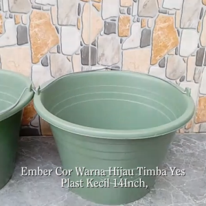 Ember Cor Warna Hijau Timba YES PLAST Kecil 14 14In 14 Inch PER 10PCS 15PCS 25PCS