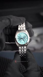 Jam Tangan Wanita Alexandre Christie Classic AC 8702 LDBSSLB Light Blue Dial Silver Stainless Steel Strap