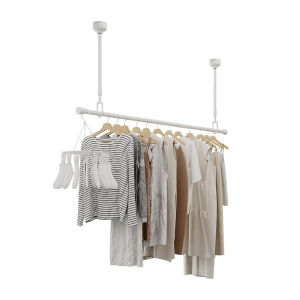 Hidden Wall-Mounted Telescopic Laundry Rack