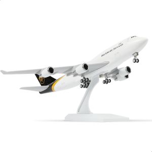 30cm Airplane Models UPS B747 Diecast Resin Aircraft Model Kit with Landing Gear Wheel For Collection Display or Aviation Gift