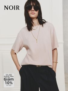 MO&Co. | NOIR Washed Slightly Distressed Cotton T-Shirt