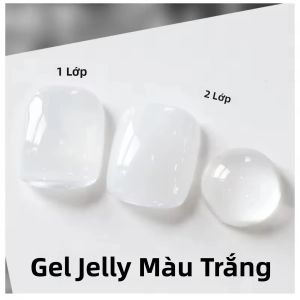 1 Hộp Sơn Móng Tay Gel Trong Suốt Màu Trắng Sữa PSK 10ml Phổ Biến Năm 2025 Màu Trắng Sữa Dạng Chuyển Sắc Trong Suốt Như Thạch Trang Trí Móng