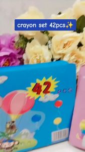 Crayon Warna Set 42Pcs: Alat Menggambar & Mewarnai Anak Sekolah