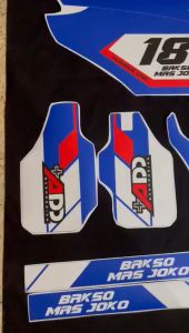 Decal CRF 150 L MOTIF SUPERMOTO PUTIH BIRU Stiker Motor Design Custom I2-391 I2-861 I2-957 I2-981