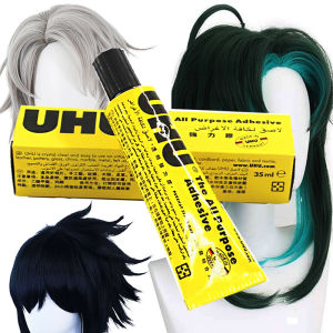 UHU 35ml All Purpose Glue Wig Install Adhesive Clear Strong Bond Lace Wig Toupee Hair Extension Fix Glue Cosplay Wig Styling