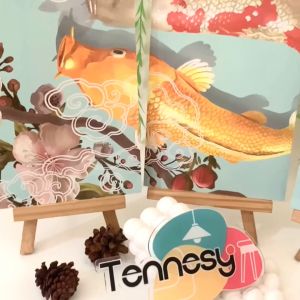 TENNESY SET HIASAN DINDING IKAN KOI 15x30CM WALL DECOR PAJANGAN POSTER DEKORASI DINDING KAMAR RUMAH