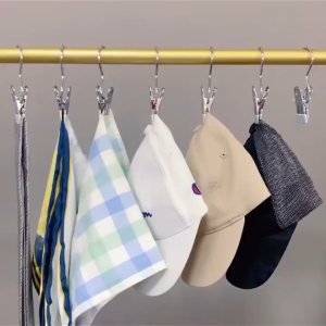 360 official คลิปหนีบผ้าสแตนเลสกันลื่น ปากกว้างไม่ทิ้งรอย แบบพกพา 1-10 ชิ้น H702