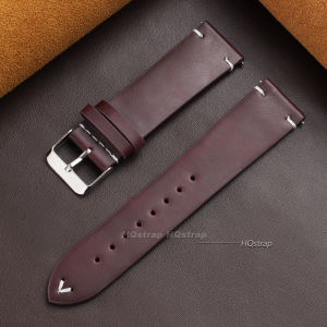 Vintage Watch Band Stitching Cowhide Strap for Seiko Smartwatch Wristband 18mm 20mm 22mm PU Leather Quick Release Bracelet