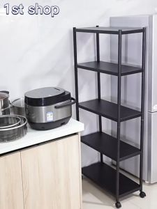 〖24 Hours Shipped〗】2/3/4/5 Layer Stainless Steel Kitchen Shelf Goods Shelves Rice Cooker Microwave Metal Steel Frame Organizer
