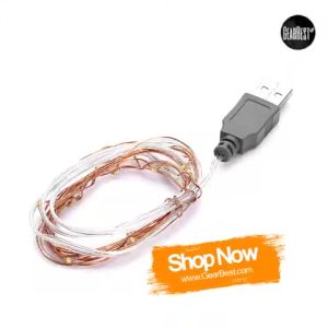 5 Meter 50 LED USB Copper / Silver Wire Christmas Decoration Fairy Light Design - Multi Colour Lampu Hiasan