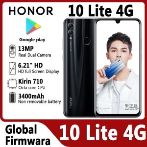 Used Phone Original For Huawei Honor 10 Lite Smartphone Android 9 HiSilicon Kirin 710 4GB RAM 64GB ROM 13MP Camera Google Play