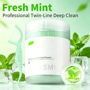 30/50 Chiếc Tăm Chỉ Nha Khoa Mint Double Line Siêu Mịn Độ Bền Cao Que Chỉ Nha Khoa Làm Sạch Kẽ Răng Để Chăm Sóc Răng Miệng Hàng Ngày