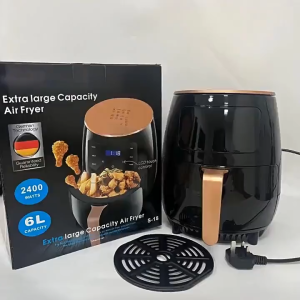 4.5L Oil Free Air Fryer 1400W - Touch Control - 8 Functions - 0-60min Timer - 80-200°C Temperature - Gold Finish - Kitchen Appliance