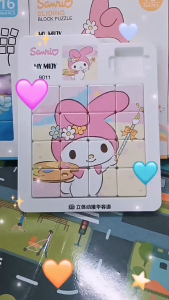 【READY STOCK】Kuromi Sliding Puzzle Toy KT Cat Cute Cinnamoroll Sudoku Brain Training Developing Toys 动漫华容道 (TOY100)