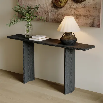 GOOFANSER | Natural Wood Entryway Table