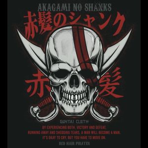 Tshirt Kaos Pria Distro Series Anime One Piece Branded Katun 24s Guntai Cloth GT Akagami No Shanks