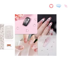 1/2/3/5bag 3D Heart Nail Charms and Gems Clear Resin Crystal Jewelry Diamonds for Manicure DIY Love Hearts Rhinestones Flat