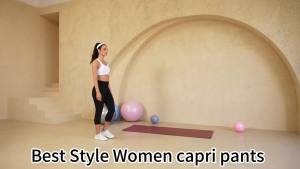 High Waisted Capri Pants for Women with Pockets Tummy Control No See Through Workout Running Yoga Athletic Push Up Gym Leggings