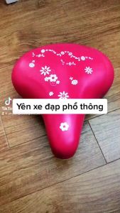 Yên xe đạp phổ thông màu hồng dùng cho cỡ xe có bánh: 20 24 26 27 inch