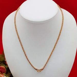 1 แถม 1 สร้อยคอ 14K ลายเกลียวเชือก ความยาว 18 นิ้ว ใส่ได้ทุกโอกาส - ไม่ลอกไม่ดำ - รูปถ่ายจากสินค้าจริง