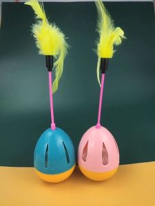 เล่นแมวลูกบอลเพื่อให้สดใส สีสันสดใส สินค้าพร้อมส่ง ลูกบอลหนู ลูกบอลขนนกล้ม