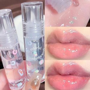 ลิปมันกระจกแวววาวแวววาว กันน้ำให้ความชุ่มชื้นกันน้ำลิปกลอสกระจกโปร่งแสง