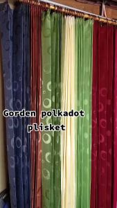 Gorden Plisket Motif Polkadot Bonita Model Plisket Kawat S gorden jendela gorden pintu gordeng Aestehetic gorden minimalis gorden jendela kamar korden Ruang Tamu Gorden murah tapi mewah gorden keninian terbaru Gratis Kawat S sama Roda T pengait