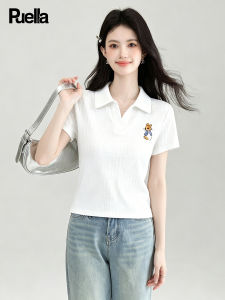puella | Summer Style Casual Cartoon Half Open-Collar T-Shirt