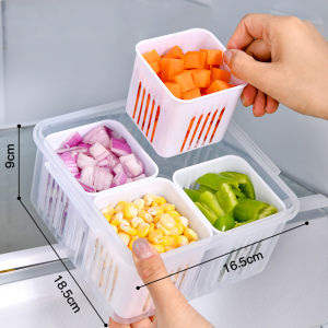 AMU·PIGGY | Herb Storage Box Refrigerator Dividing Leak-proof Freshness