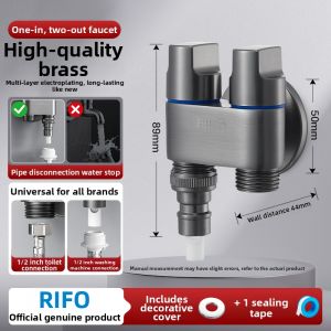 RIIFO | Automatic Shutoff Faucet for Washing Machine Triple Valve