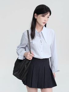 Áo Sơ Mi Dài Tay Mới Thu Phong Cách Mở Cổ Đa Màu