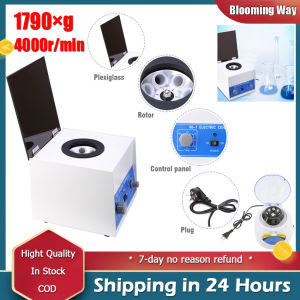 Electric Lab Benchtop Centrifuge Low-Speed 4000Rpm Centrifuge Machine 6 Tubes X 20ml with Timer 0-60min and Speed Control