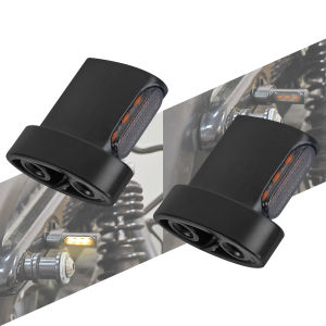 Mactions | Motorcycle Mini 3-Led Light Rear Turn Signal Indicators E-Mark Amber Blinker Lamp For Harley Sportster XL 883 1200 48 1992-2022