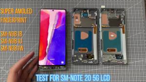 Note20 Screen for Samsung Galaxy Note 20 N980F Lcd Display + Touch Screen with Frame Assembly Support S Pen Fingerprint Read
