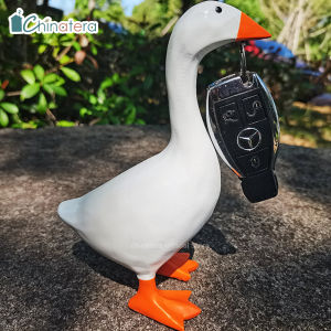 Chinatera Resin Duck Magnet Key Holder Cute Swan Goose Duck Resin Statue Magnetic Key Storage Rack Figurine Desktop Ornaments Animal Art Sculpture Crafts Home Decoration