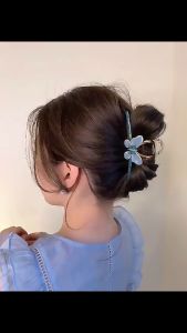 F4 Jepit Rambut Korea Bahan Alloy 11cm Motif Kupu Kupu Warna Warni Jedai Logam JUMBO HCM005